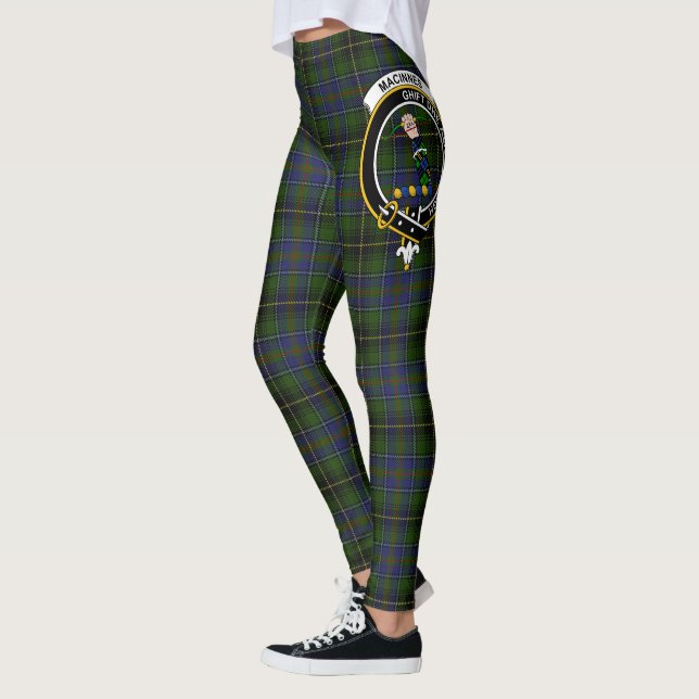 Scotstee Clan MacInnes Crest Tartan Women Leggings (Esquerda)