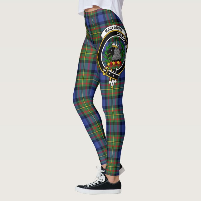Scotstee Clan MacLaren Crest Tartan Women Leggings (Esquerda)
