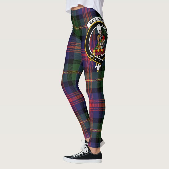 Scotstee Clan MacLennan Crest Tartan Women Legging (Esquerda)