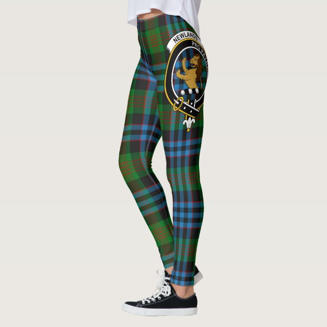 Scotstee Clan Newlands Crest Tartan Women Leggings (Esquerda)