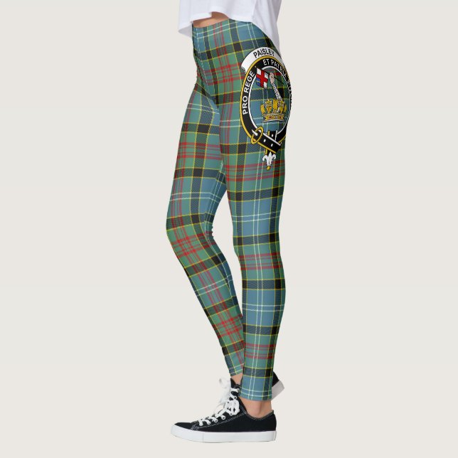 Scotstee Clan Paisley Crest Tartan Women Leggings (Esquerda)