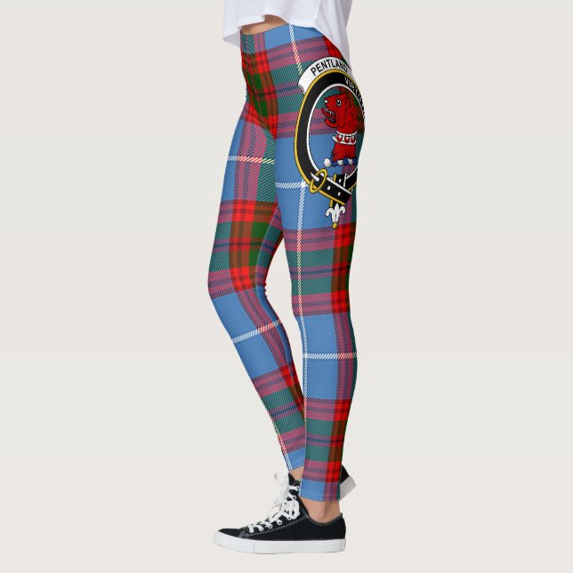 Scotstee Clan Pentland Crest Tartan Women Leggings (Esquerda)