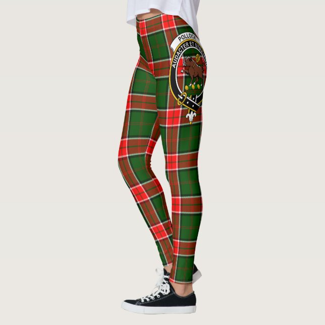 Scotstee Clan Pollock Crest Tartan Women Leggings (Esquerda)
