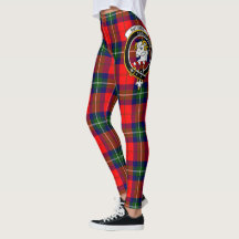 Scotstee Clan Ruthven Crest Tartan Women Leggings