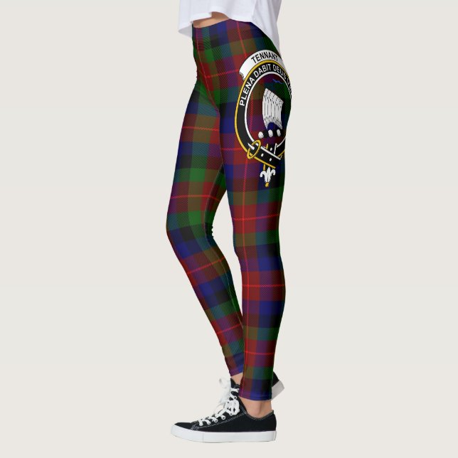 Scotstee Clan Tennant Crest Tartan Women Leggings (Esquerda)