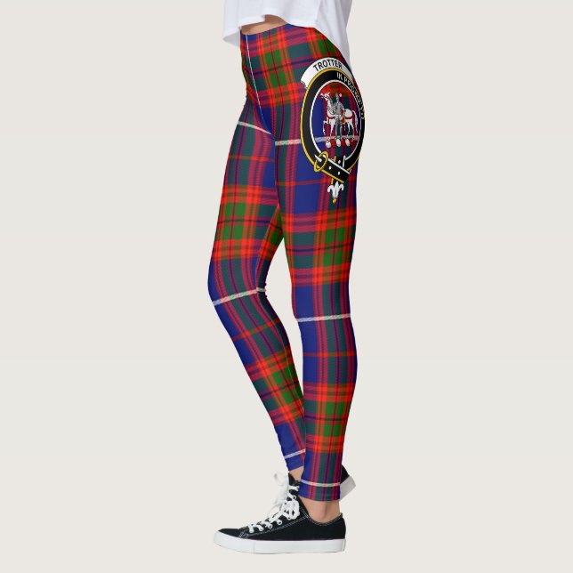 Scotstee Clan Trotter Crest Tartan Women Leggings (Esquerda)