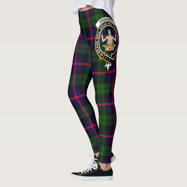 Scotstee Clan Urquhart Crest Tartan Women Leggings (Esquerda)