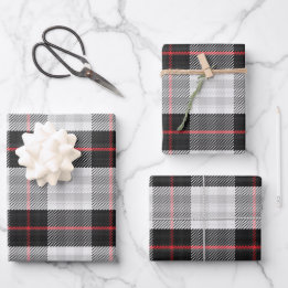 Scott Black White Modern Scottish Tartan