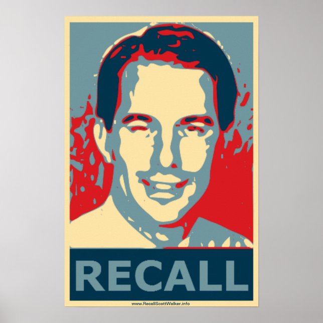Scott Walker Recall Poster (Frente)