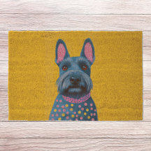 Scottie Art Yellow e Marinho Bolinhas