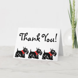 Scottie Dogs com Cartões de agradecimentos de Arco