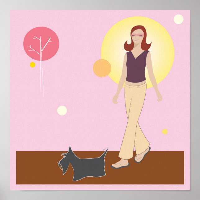 Scottie Gal Walking Poster (Frente)