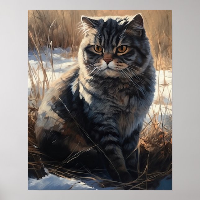 Scottish Fold Art Impressão Poster (Frente)