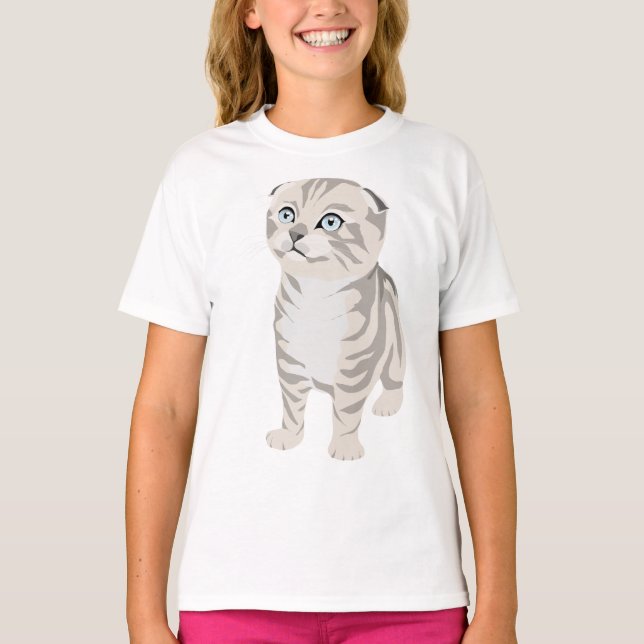 Scottish Fold Kitten children's t-shirt camiseta (Frente)