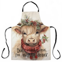 Scottish Highland Cow Apron - Diversão e funcional