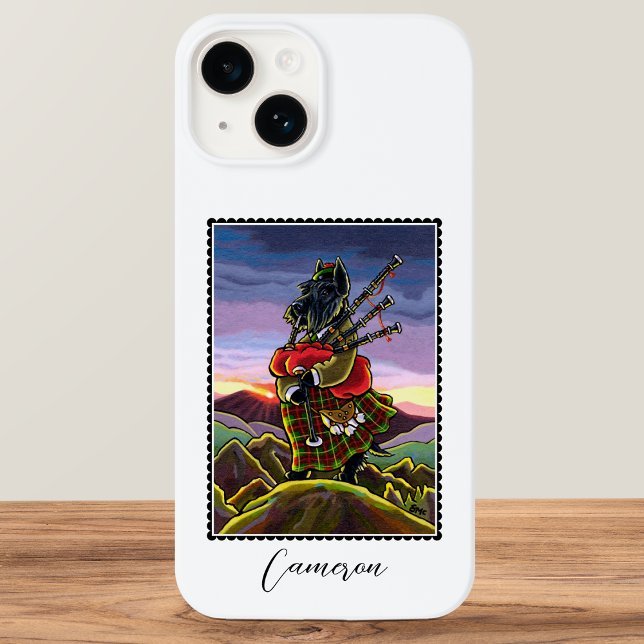 Scottish Terrier Bagpipe Kilt Dog Nome Personaliza (Criador carregado)