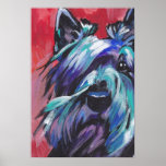 Scottish Terrier Scottie Pop Art Impressão<br><div class="desc">Aqui está uma maravilhosa,  brilhante,  divertida,  homenagem ao seu melhor amigo e raça favorita - o Scottie de uma pintura original de Lea</div>