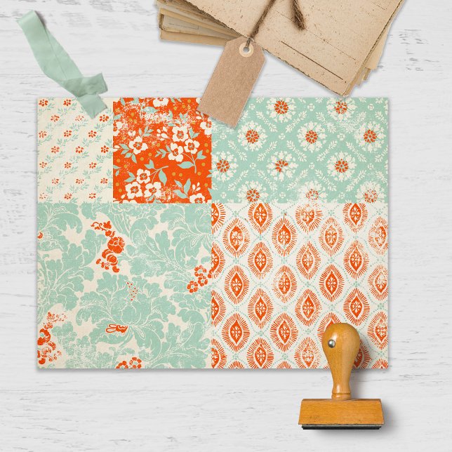 Scrapbook de Diário de Lixo Vermelho e Teal (Criador carregado)