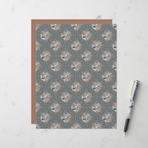Scrapbook Dot Mandala Ogee de Ênfase abstrato