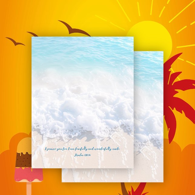 Scrapbook Sea Foam Blue Ocean Custom Paper (Criador carregado)