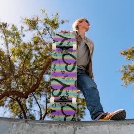 Scribble Love Xoxo Heart Stripe skate