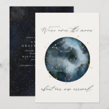 Script astrológico aquarela estrela da lua celesti