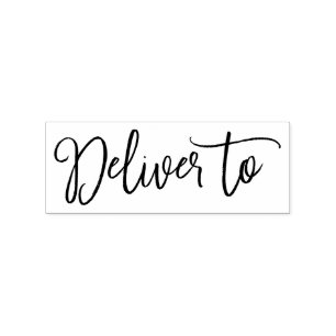 Script bonito Entregue Ao Carimbo De Borracha