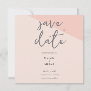 Script Calliographic Wedding Modern Save the Date