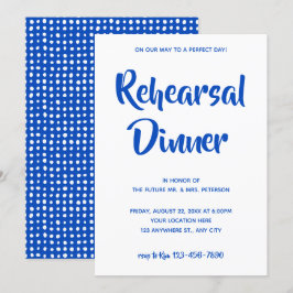 Script Casual Azul | Convite para Janto de ensaio