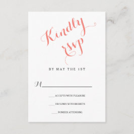 Script Clássico | Cartão RSVP de Casamento Elegant