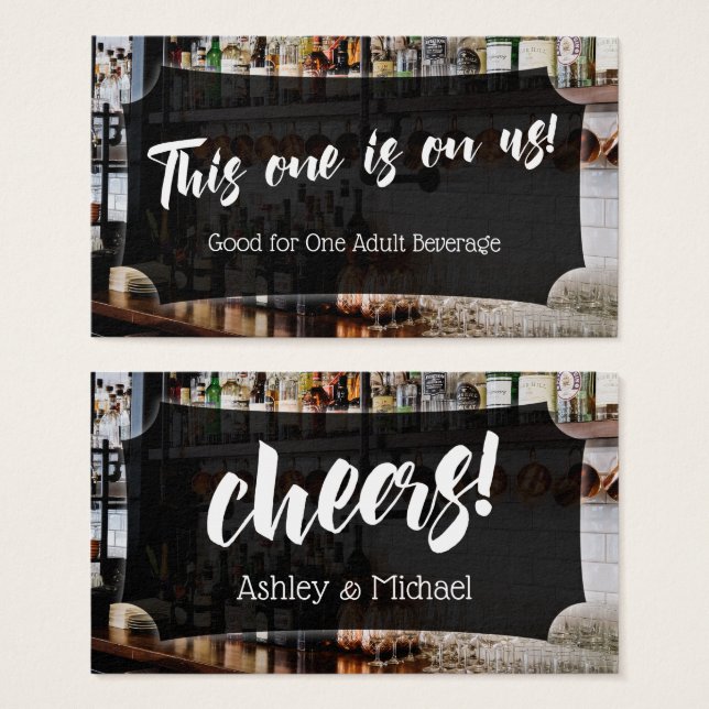 Script com foto de bar, ingressos de bebida para c (Frente & Verso)