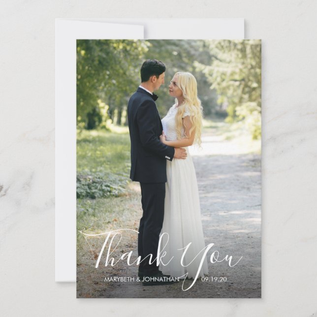 Script de Anêmona de Aquarela Obrigado Cartão com  (Frente)