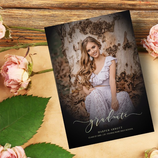 Script de Caligrafia Elegante de Foto do Formando  (Criador carregado)