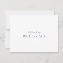 Script de Cartão de Proposta Azul e Branco Bridesm
