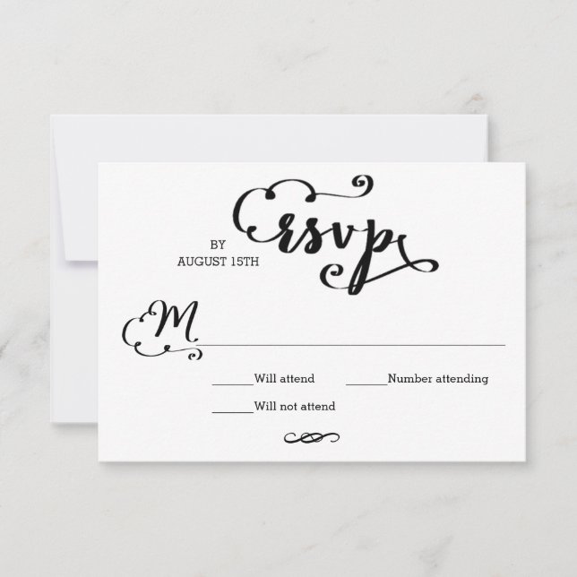Script de Casamento - Cartão de RSVP (Frente)