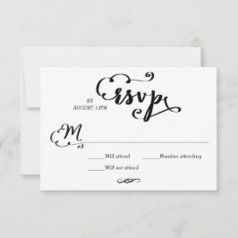 Script de Casamento Damask - Cartão de RSVP