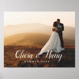 Script de Casamento Elegante Poster de Foto de C