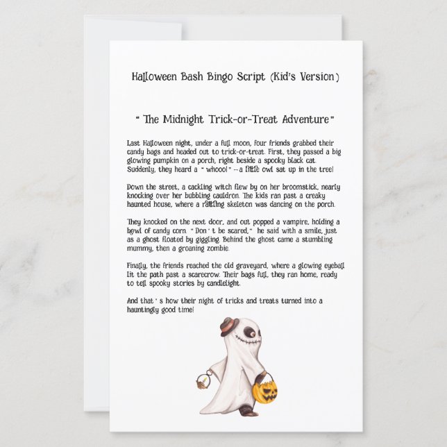 Script de Chamador Spooktacular do Halloween Bash  (Frente)