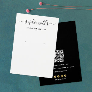 Script de código QR branco preto com mancal de exi