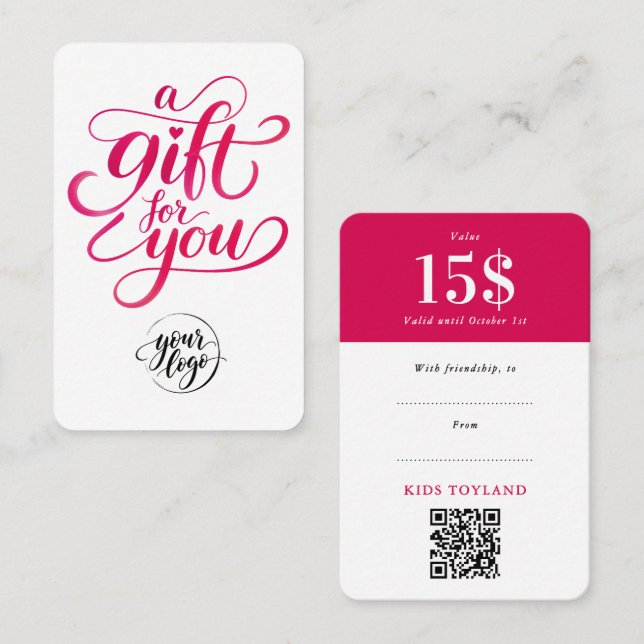 Script de Código QR de Voucher de Desconto de Pres (Frente/Verso)