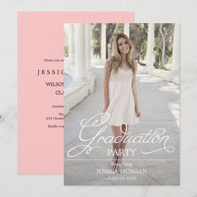 Script de Convite de festa de formatura com Foto (Frente/Verso)