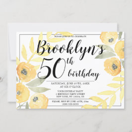 Script de Convites de aniversário Florais Amarelos