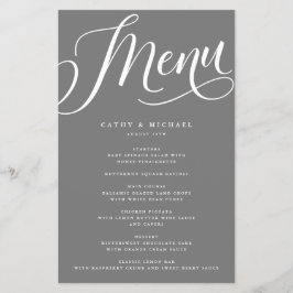 Script de Floreio Moderno, Menu Papel de Cinza