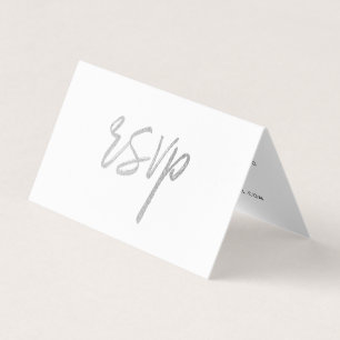 Script de Foil do Modern Silver com Cartão RSVP de