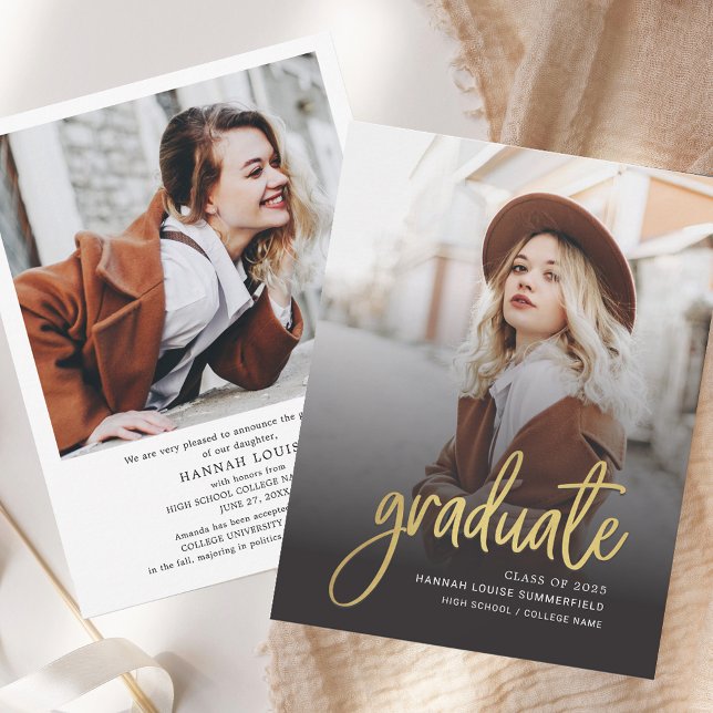 Script de Foto de Formatura Anúncio de Graduado 20 (Graduation Photo Script Grad 2025 Announcement)