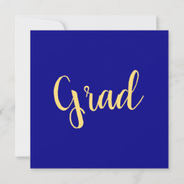 Script de Graduação Amarelo Ouro Azul Elegante Chi