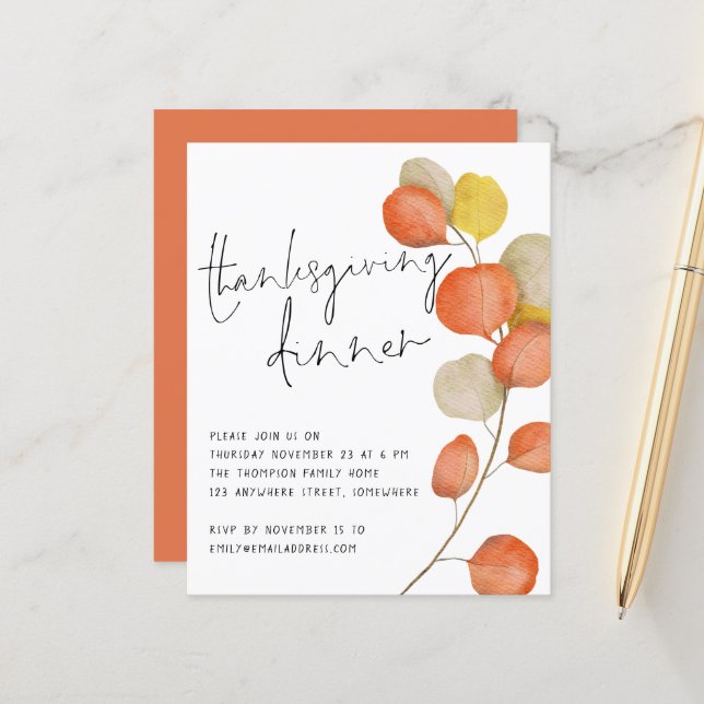 Script de Orçamento Deixa Janto de Ação de Graças  (Frente/Verso In Situ)