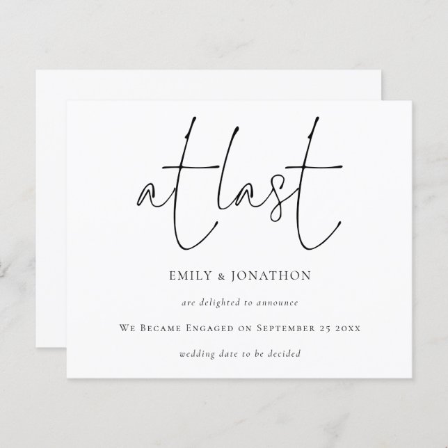 Script De Orçamento No Último Anúncio De Noivado (Frente/Verso)