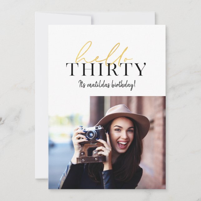 Script de ouro moderno+ aniversário de 30 anos geo (Frente)