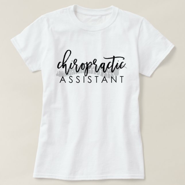 Script do Assistente Chiropractic com T-Shirt (Frente do Design)